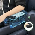 thumbnail image 6 of Renewold Cat Flower Blue Auto Center Console Armrest Cover Arm Rest Seat Box Protective Cover with Side Storage Pockets Comfortable Middle Console Pad for Car Side Storage Box, 6 of 9