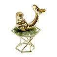 thumbnail image 2 of Estatua de cerámica moderna Escultura para o familiares de animales para estantería Sala de Dormitorio Casa de , Oro 6x9.3x5.2cm Macarena Estatua de cerámica, 2 of 8