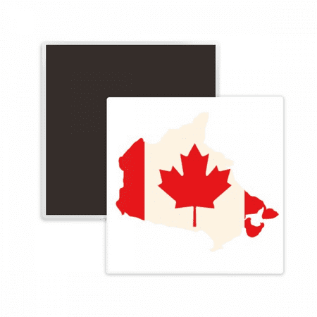 

Red Maple Symbol Canada Country Flag Square Ceracs Fridge Magnet Keepsake Memento