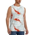 thumbnail image 2 of Daiia Koi Fish Corals,Spring Summer Printed Men's Tank Tops,Casual Soft Sleeveless Gym Muscle Shirts Bodybuilding Tee-Small, 2 of 8