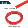 thumbnail image 5 of 3/5" 15mm Width Self Adhesive Car Door Window Bumper Trim Strip Sticker 10Ft 300cm Gloss Red, 5 of 6