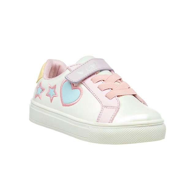 Tenis Para Niñas Con Velcro Tipo Piel Blanco Casuales Suaves blanco 13 Tropicana 005A3J