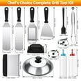 thumbnail image 6 of Griddle Accessories Kit, 14PCS Flat Top Grilling Accessories Set for Blackstone and Camp Chef, with Enlarged Spatulas, Basting Cover, Scraper, Tongs, Essential Outdoor BBQ Accessories, 6 of 7