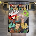 thumbnail image 3 of Duvet Cover Bedding Set Cartoon Print Soft Quilt Cover 3 Pieces, 1 Comforter Cover & 2 Pillowcases for Kids Teens Boys Girls Room Decor 102"x90", 3 of 8