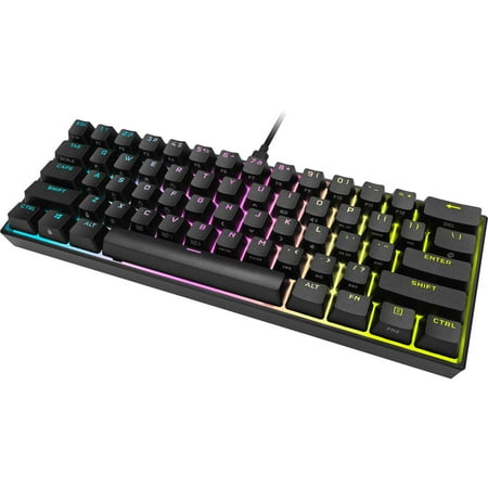 CORSAIR - K65 RGB Mini Wired 60% Mechanical Cherry MX SPEED Linear Switch Gaming Keyboard with PBT Double-Shot Keycaps - Black