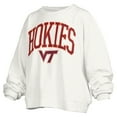 thumbnail image 2 of Women's Pressbox  White Virginia Tech Hokies Janise Fleece Sweatshirt, 2 of 3