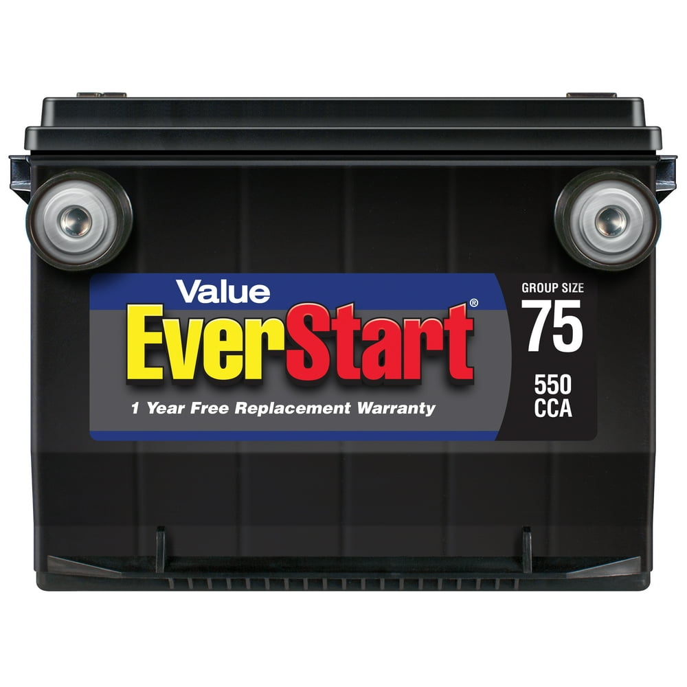 EverStart Value Lead Acid Automotive Battery, Group Size 75 (12 Volt