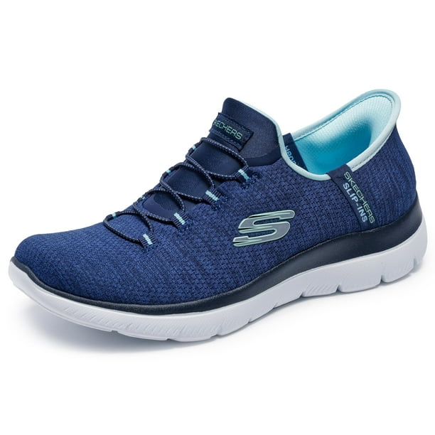 Sneaker Skechers Sport Summits-Everyday Set para mujer, azul marino y aguamarina