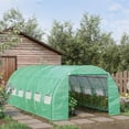 thumbnail image 2 of Outsunny Large Walk-in Greenhouse, 20'x10'x6' Tunnel Greenhouse, Green, 2 of 10