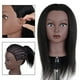 thumbnail image 1 of Cabeza de maniquí profesion para el cabello, cabeza de práctica de maniquí de cosmetología para teñir, , trenzar, rizar, práctica de bobinado 14 pulgadas negro claro B Macarena cabeza de maniquí, 1 of 8