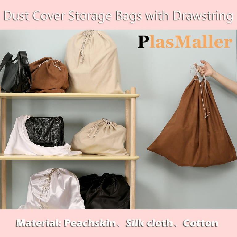2 Pack Dust Bags for Handbags Silk Dust Cover Bag for Handbags Purses  Shoes, Dustproof Drawstring Bag Travel Storage Pouch