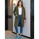 thumbnail image 5 of Sudaderas con capucha Ablanczoom Fashion, con cierre completo, para mujer, color verde militar, 5 of 6