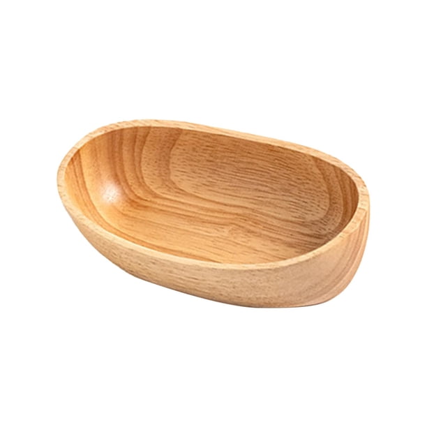 Plato de madera para aperitivos de Sushi, bandeja multiusos para joyería, plato para servir, bandeja ovalada para aperitivos, bandeja para servir para 15cmx8cm
