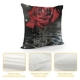 thumbnail image 4 of Sheronv Rose Graphic Decorative Throw Pillow Cover for Home Couch Living Room Bed Sofa - Aesthetic Decor, Short Plush Material, 1PC 22x22in, 4 of 5