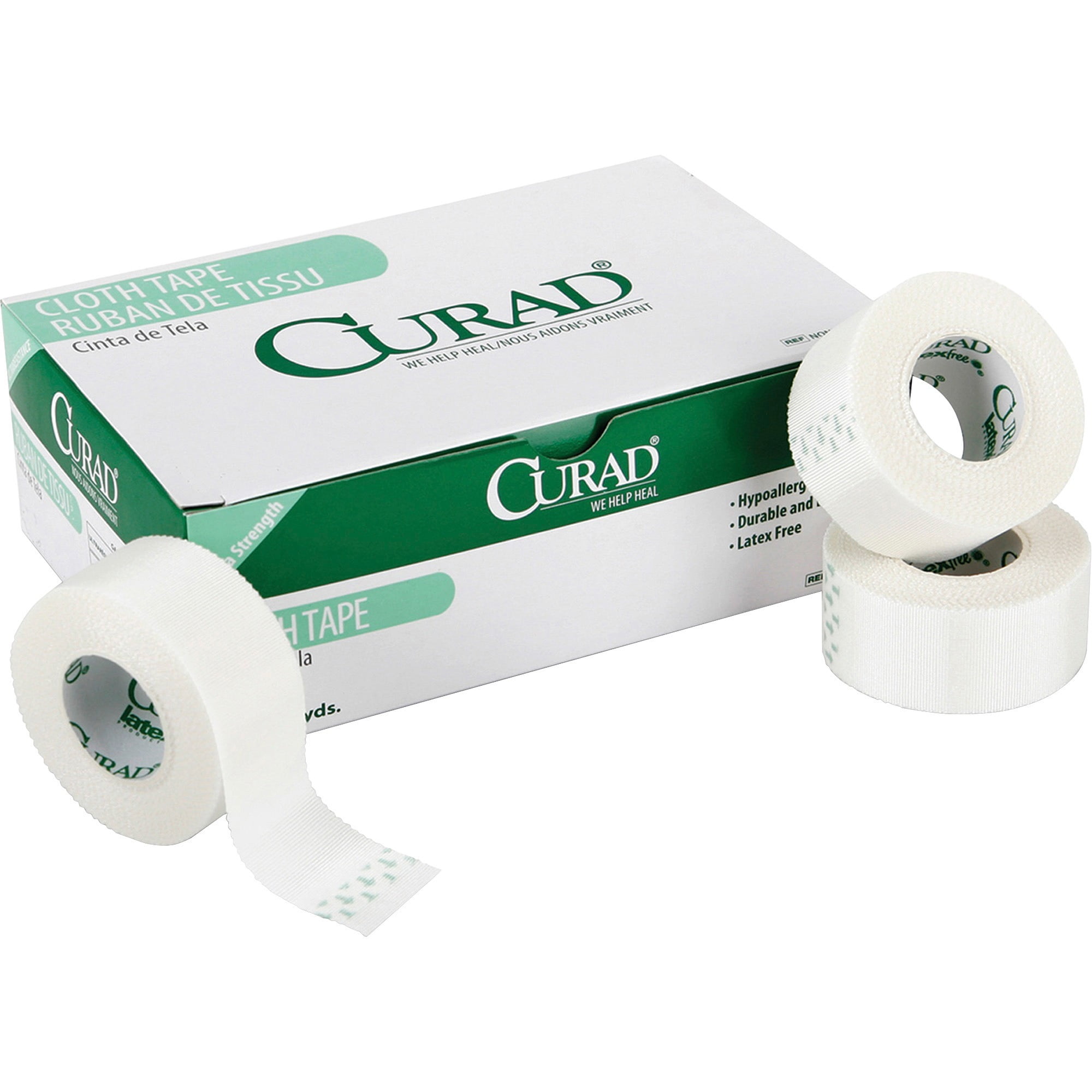 Curad Cloth Silk Adhesive Tape, White, 24 / Box (Quantity) Walmart
