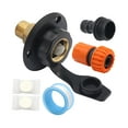 thumbnail image 3 of jinwen RV City Water Inlet with Check Valve Accessories RV Water Fill Inlet Flange Black, 3 of 9