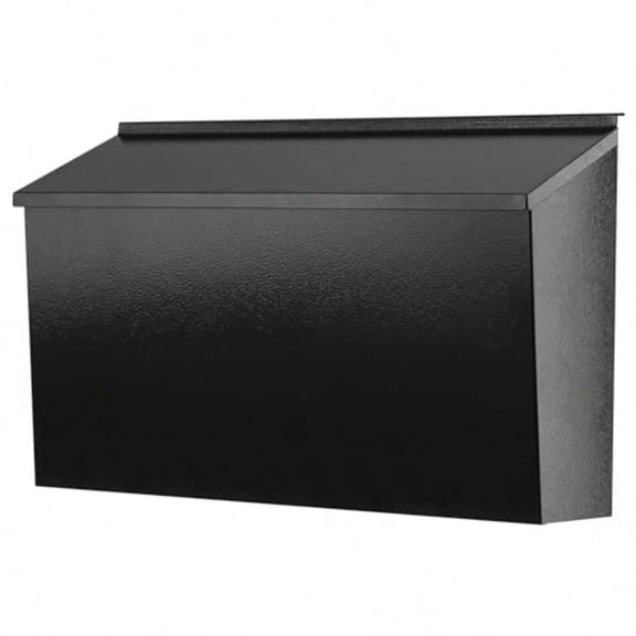 Wall-Mount Mailbox for House Large Capacity Mail Box Gaanized Steel Rust-Proof Metal Post Box Mailboxes for Outside 15.7"x9.9"x4.9" Black