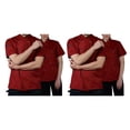 thumbnail image 2 of Moyic Camisas de uniforme de Chef de algodón para hombres, abrigo de Chef, botones de delantal con bolsillos delanteros, bandas para el Type2 NO2, 2 of 6