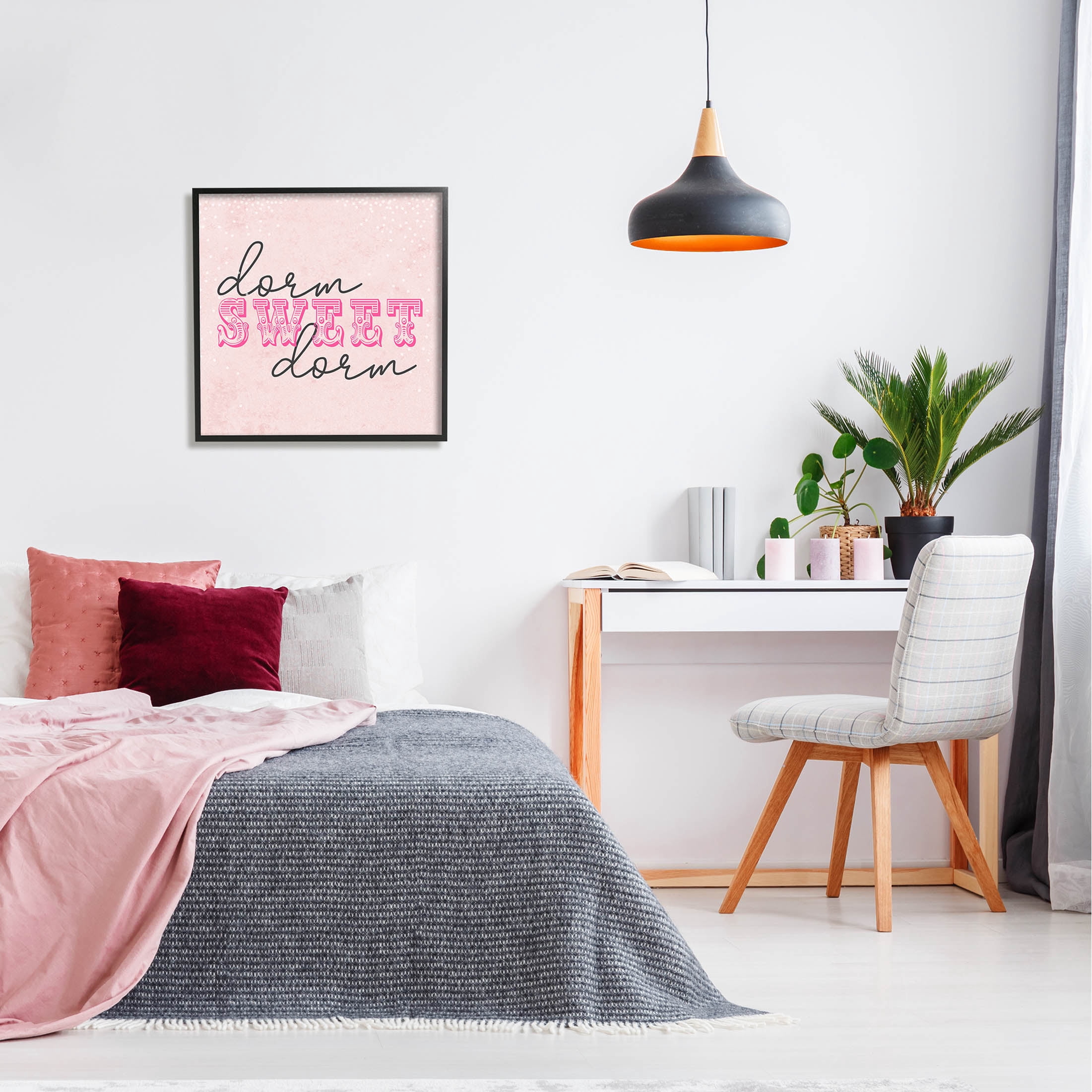 Stupell Industries Sweet Dorm Detailed Typography Graphic Art Black Framed Art Print Wall Art, Design by Sundance Group