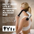 thumbnail image 2 of Massage Gun with Upgraded Extension Handle, Back Massage Gun Deep Tissue, Back Massager for Pain Relief for Muscles Neck Shoulders Waist Arm Legs Foot, 4 Replaceable Heads & 9 Speed Levels, 2 of 9
