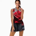 thumbnail image 2 of Butterfly Romantic Rose Grey and red Sports Dresses Women Tennis Dress with Separate Shorts One-Piece Slim Fit Golf Dress, 2 of 4