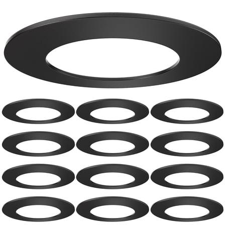 TORCHSTAR 12Pack 4 Inch Classic White Recessed Light Trim, Metal Can ...