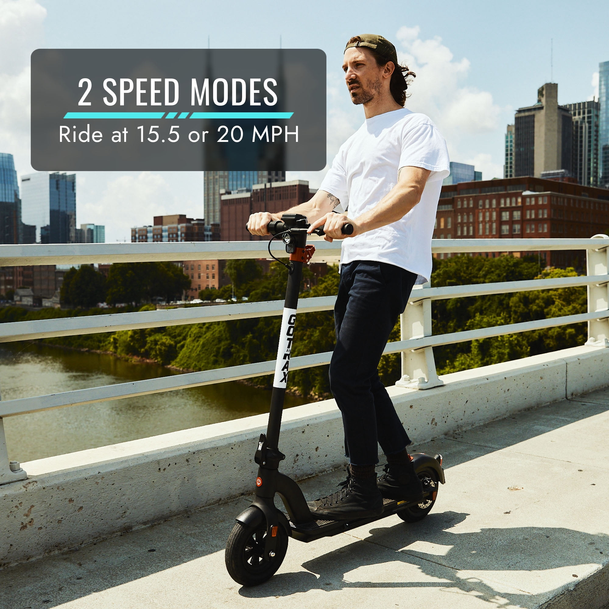 GOTRAX G4 PRO Adult Electric Scooter with 10"solid tires, 36V 10.4Ah, 20mph, 25mile Range, 264 lbs Max Load, Cyan