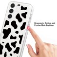 thumbnail image 6 of Feishell Case For Samsung A35 Cute Leopard Print Pattern Soft TPU Rubber Bumper Shockproof Anti-Scratch Slim Phone Cover Support Wireless Charging For Samsung Galaxy A35, Cow, 6 of 8
