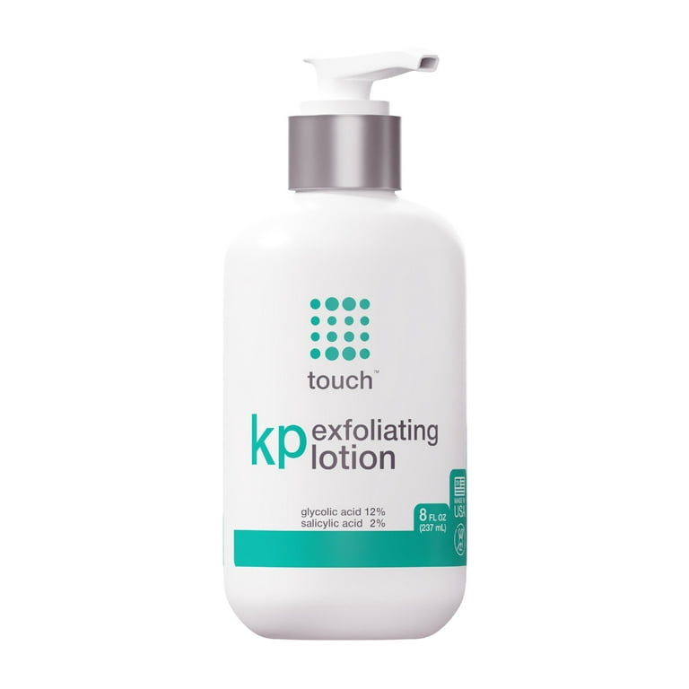 Touch Keratosis Treatment with 12% Glycolic Acid & 2% Salicylic Acid - AHA Exfoliating Rough & Bumpy Skin Body Lotion - Moisturizing Cream Gets Rid Of Redness, KP, Body