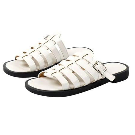 

Summer Saving Clearance! Kukoosong Flat Sandals for Women Beach Sandals Summer Non-Slip Causal Slippers Women s Sandals White 43