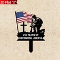 thumbnail image 7 of Patriotic Soldier Memorial Metal Plaque, Independence Day Yard Decor, US Flag Garden Stake for July 4th & Veterans Tribute, 7 of 7