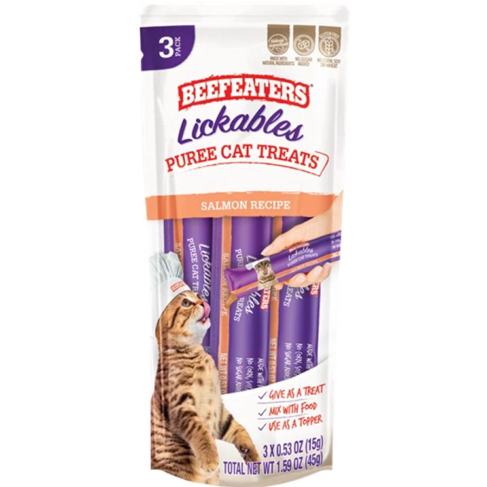 1.59 oz Beefeaters Lickables Salmon Puree Cat Treats