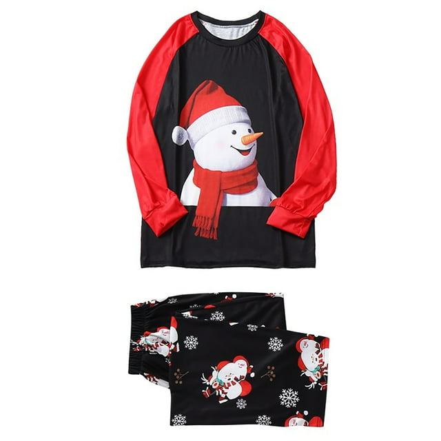 DPTALR Christmas Men Dad Plaid Printed Blouse Tops+Pants Xmas Family Matching Pajamas Set