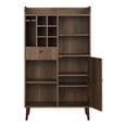 thumbnail image 2 of Furniture of America Alzon Wood Multi-Storage Wine Rack in Distressed Walnut, 2 of 7