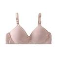 thumbnail image 4 of Bras for Older Women Plus Size Deep V Neck Jacquard Thin Cup Wireless Push Up Bralette Everyday Bra, 4 of 5