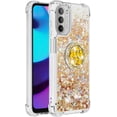 thumbnail image 6 of Glitter Case for Moto G 5G 2022, Bling Sparkle Floating Liquid Soft TPU Cushion Fashion Girly Women Girls Clear with Ring Holder Phone Cover for Motorola Moto G 5G 2022（Not 2021）  Gold, 6 of 12