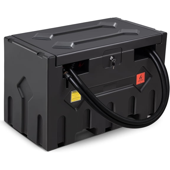 Portable 52 Gallon Fuel Tank with Pump for Diesel,Portable Fuel Tank with 12V Electric Fuel Transfer Pump and 15ft Rubber Hose,10.6GPM Flow Rate,Diesel Fuel Transfer Tank for Easy Transportation