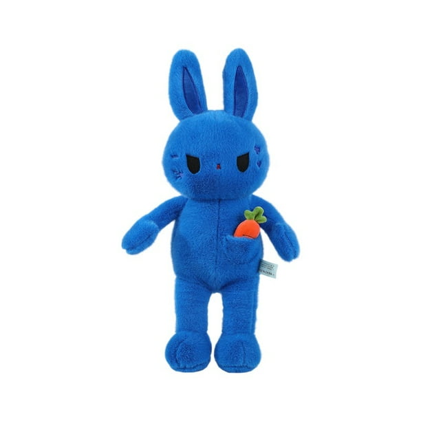 Muñeca de peluche con dibujos animados, conejito azul, 55 cm, a la moda