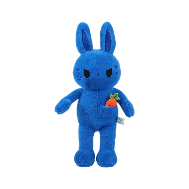 Muñeca de peluche con dibujos animados, conejito azul, 55 cm, a la moda