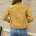 thumbnail image 6 of Women's Basic Solid Color Light Jackets for Women Plus Button Down Denim Cotton Womens Jean Jacket Boyfriend Jacket with Pockets Denim Stuff Jacket Women Jacket Coat, 6 of 8