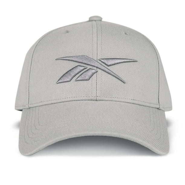 Gorra de Béisbol Reebok Vector Snapback de 6 Paneles Gris para Adultos