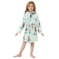thumbnail image 6 of FORMRS Niños Bathrobe Unisex Hooded Robe Soft Plush Pajamas Sleepwear, Size 2-3T, Ice Play, 6 of 7