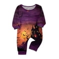 thumbnail image 2 of Racifhz Family Halloween Pajamas Matching Loungewear Set Printed Long Sleeve Top and Pants Cozy Nightwear Festive Sleepwear Gift Set for Family Holiday Celebration Wear, 2 of 6