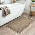 thumbnail image 3 of Scalloped Runner Rug 2'x3' for Hallway & Bathroom - Non Slip, Machine Washable Soft Carpet - Kitchen, Bedroom, Nursery Floor Mat (Coffee), 3 of 7