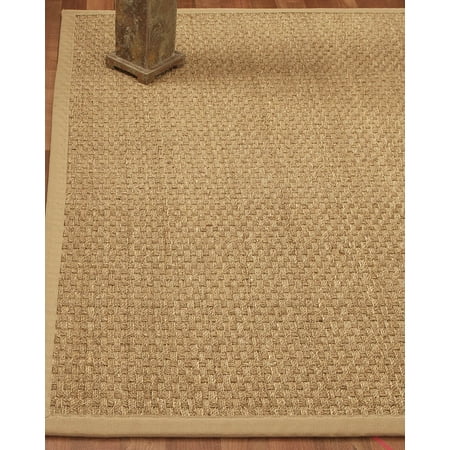 Natural Seagrass Rugs Natural Area Rugs, Rectangle (3'x5'), 100% Natural Fiber Lancaster, Seagrass Sage,Handmade ()
