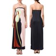 thumbnail image 2 of Gupgi Robe Tube Ample pour Femmes Épaules Dénudées Robe Contrastée Robe Longue d'Été Sans Bretelles, 2 of 9