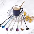 thumbnail image 5 of Unique Bargains 8Pack 7.5' Stainless Steel Spoon Straw Reusable Long Handle Straw Spoon Colorful, 5 of 5