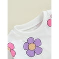 thumbnail image 5 of FEORJGP Little Girl 2Pcs Casual Outfits 0 6M 12M 18M 2T 3T Toddler Baby Long Sleeve Pullovers Bow/Floral Print Sweatshirts Crew Neck Tops + SweatpantsCute Comfy Daily Clothes for Spring Fall, 5 of 8