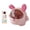 Pink, variant on Bunny Shape Storage Container, 9.53x7.48x9.06 Inch PVC Candy Jar with Flip Top Lid, Adorable Snack Box for Kitchen Kids Room