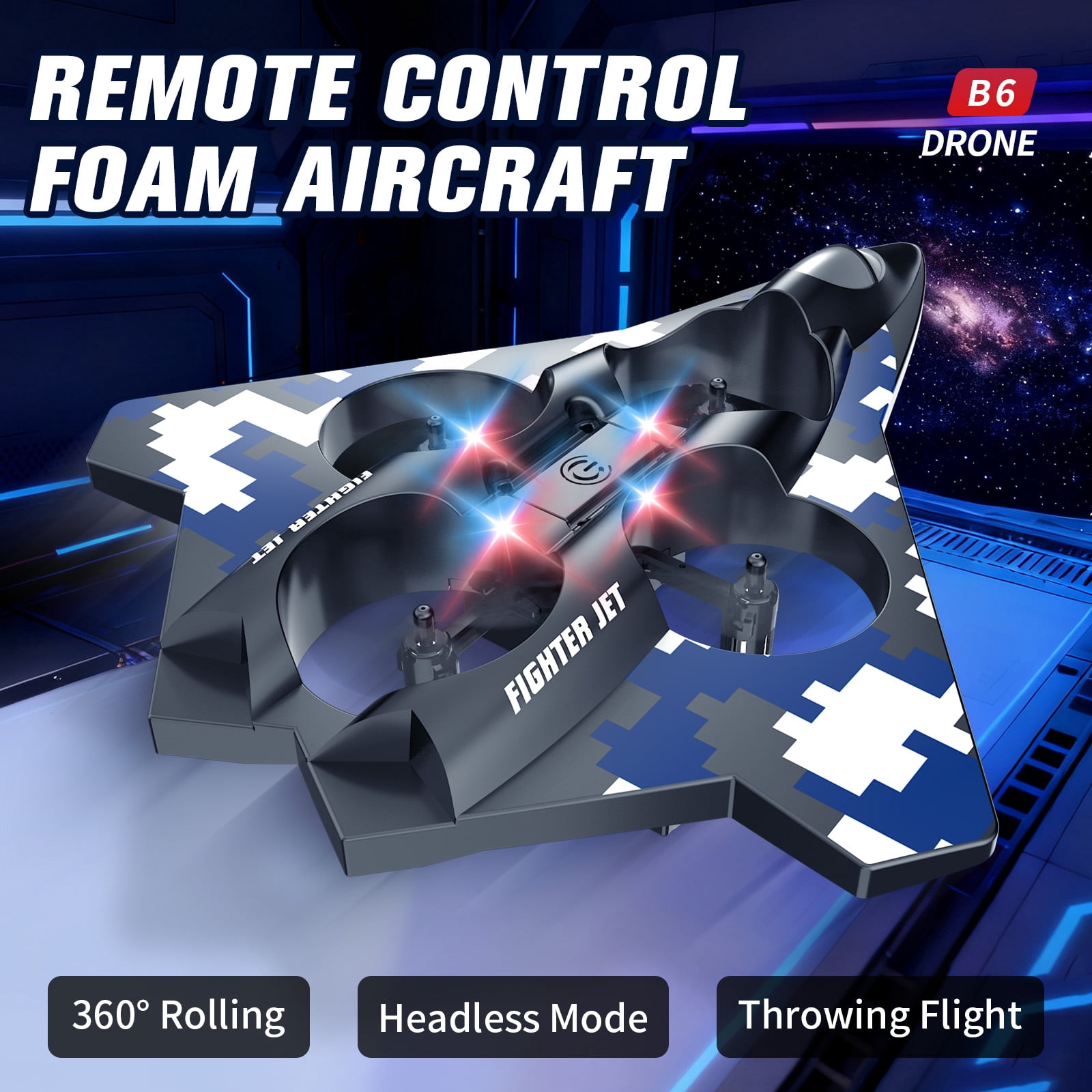 Radio Control Airplanes,Foam RC Airplane Jet , Remote Control Airplanes ,With 2 Batteries, RC Planes for Kids Adults 8-16, 360° Flip Fighter Jet Toys, Stunt Roll, Airplane drone for kids Toy Gifts